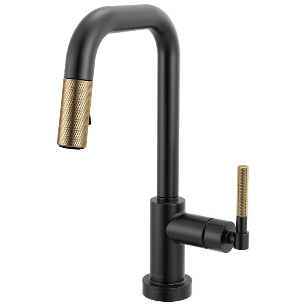 Litze® Smarttouch Pull-Down Prep Faucet with Square Spout - Knurled Handle