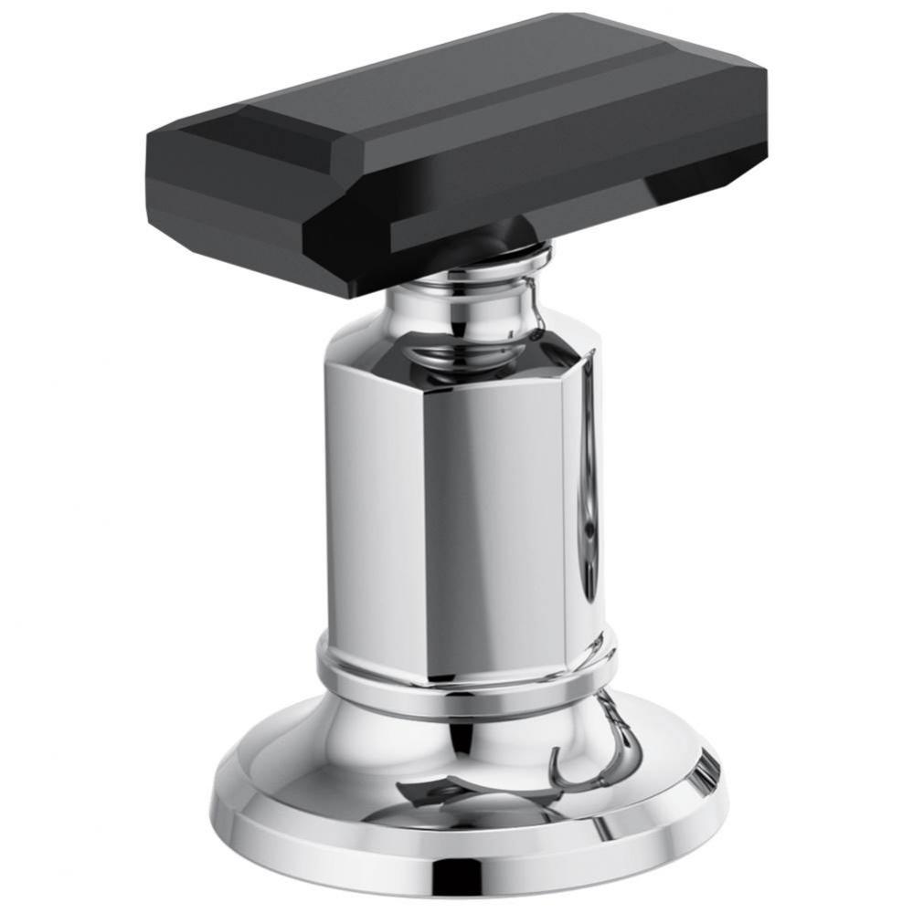 Invari® Widespread Lavatory Black Crystal Knob Handle Kit