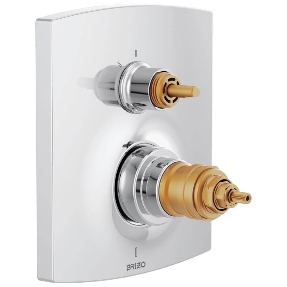 Kintsu® TempAssure Thermostatic Valve with Integrated 3-Function Diverter Trim - Less Handles