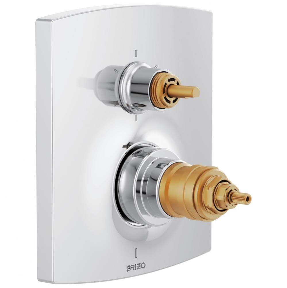 Kintsu® TempAssure Thermostatic Valve with Integrated 6-Function Diverter Trim - Less Handles