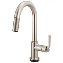 Brizo 64944LF-SS - Litze® Smarttouch Pull-Down Prep Faucet with Arc Spout - Industrial Handle