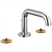 Brizo 65334LF-PCLHP-ECO - Litze® Widespread Lavatory Faucet with Low Spout - Less Handles 1.2 GPM