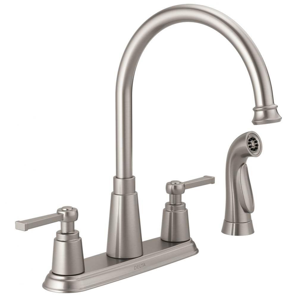 Emmett® Two Handle Kitchen Faucet with Spray