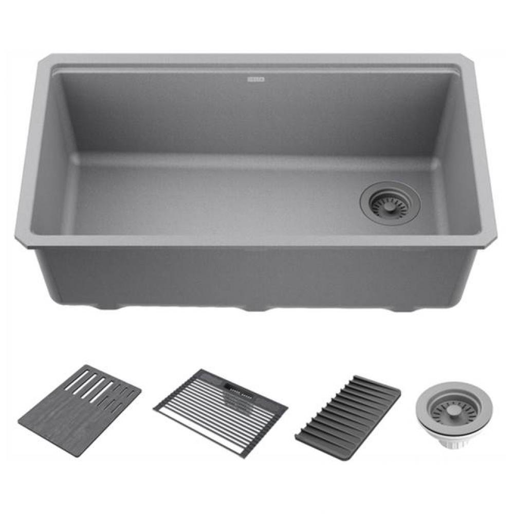 Everest™ 32'' Granite Composite Workstation Kitchen Sink Undermount Single Bowl with W