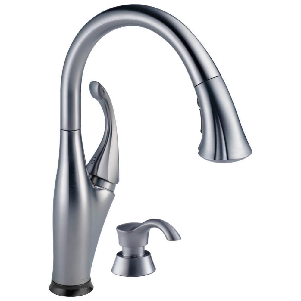 Addison™ Single Handle Pull-Down Kitchen Faucet with Touch2O® Technology and Soap Dispenser