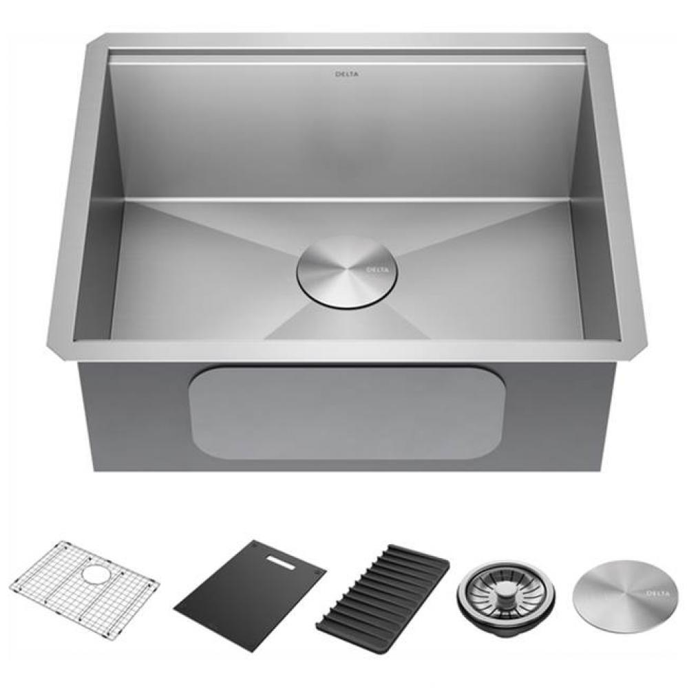 Rivet™ 23'' Workstation Kitchen Sink Undermount 16 Gauge Stainless Steel Single Bowl w