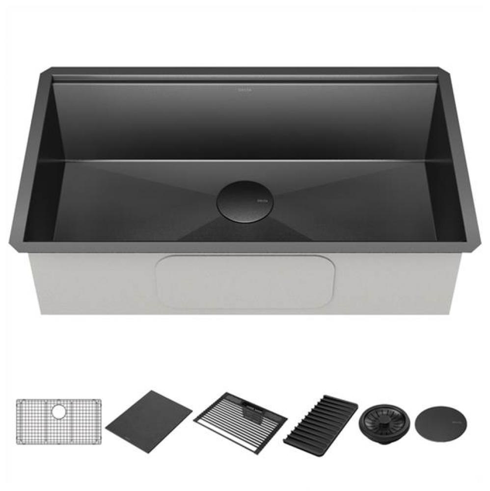 Rivet™ 32'' Workstation Kitchen Sink Undermount 16 Gauge Stainless Steel Single Bowl i