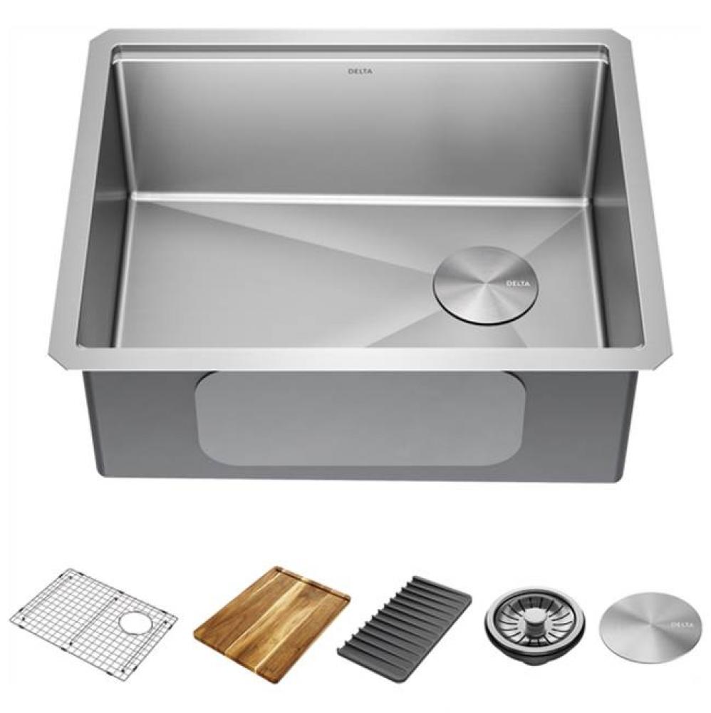 Lorelai™ 23'' Workstation Kitchen Sink Undermount 16 Gauge Stainless Steel Single Bowl