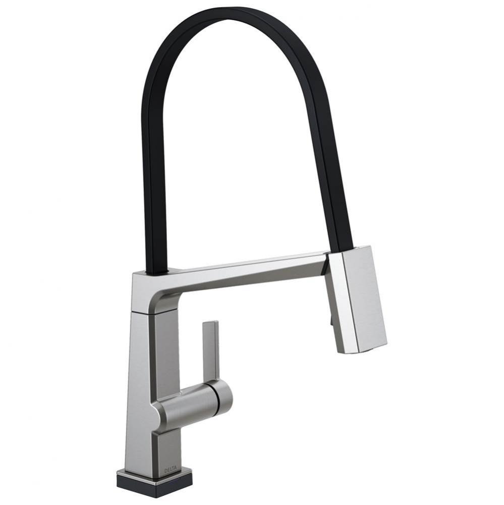 Pivotal™ Single Handle Exposed Hose Kitchen Faucet with Touch2O Technology