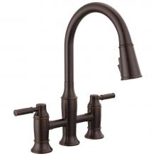 Delta Faucet 2384L-RB-DST - Renaldi™ Two Handle Pull-Down Bridge Kitchen Faucet