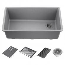 Delta Faucet 75B933-33S-DG - Everest™ 32'' Granite Composite Workstation Kitchen Sink Undermount Single Bowl with W