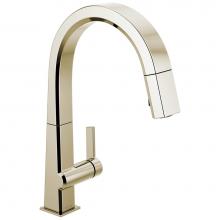 Delta Faucet 9193-PN-DST - Pivotal™ Single Handle Pull Down Kitchen Faucet