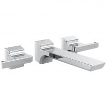 Delta Faucet T3599LF-WL - Pivotal™ Two-Handle Wall Mount Bathroom Faucet Trim