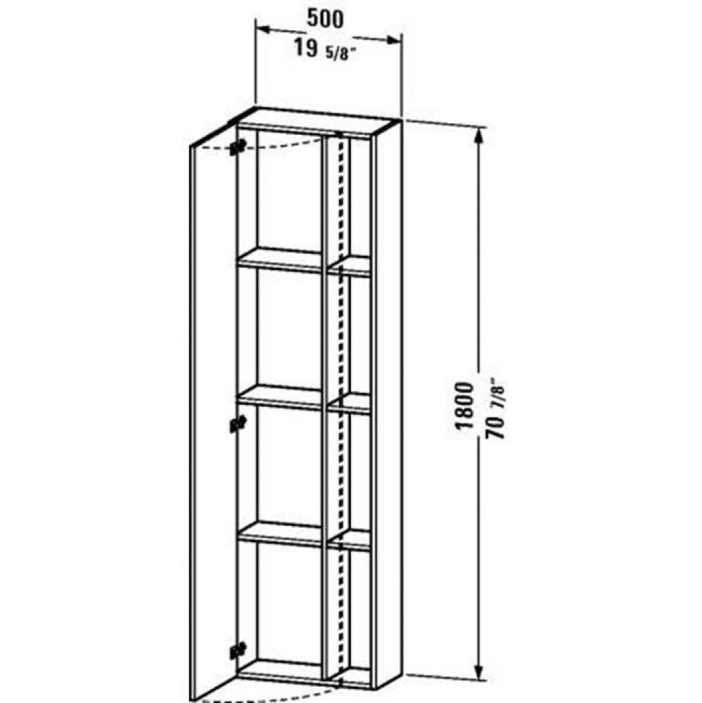 Duravit DuraStyle Tall Cabinet Walnut