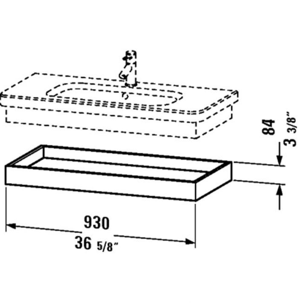 DS Washbasin trim Graphite Matt for DuraStyle