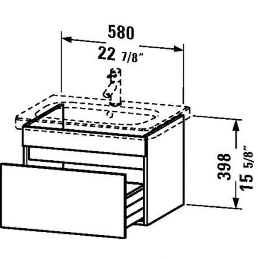 Duravit DuraStyle Vanity Unit Wall-Mounted  Pine Silver