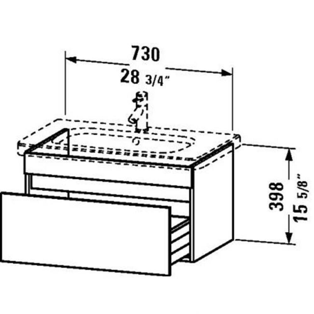 Duravit DuraStyle One Drawer Wall-Mount Vanity Unit White