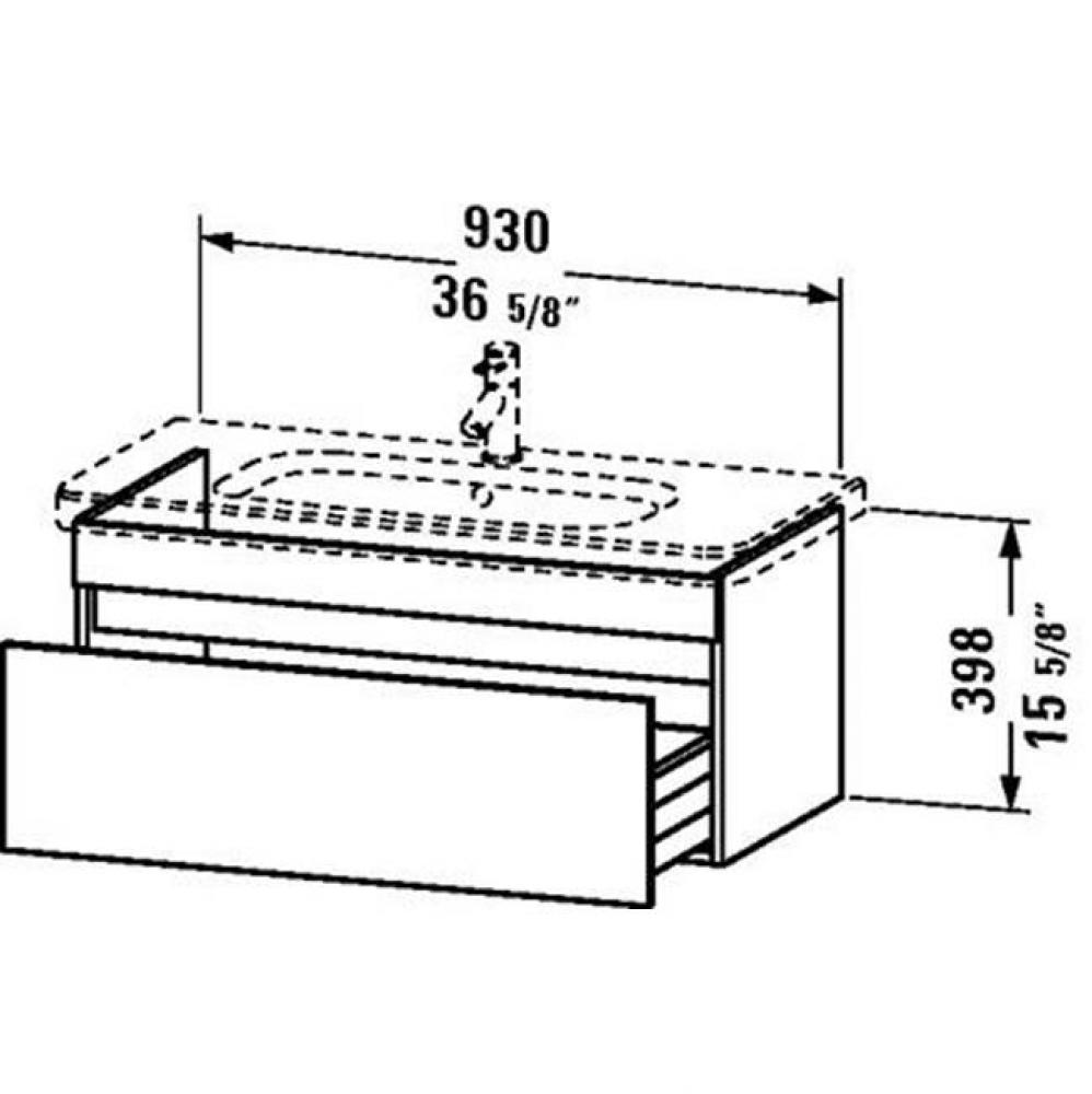 Duravit DuraStyle One Drawer Wall-Mount Vanity Unit White