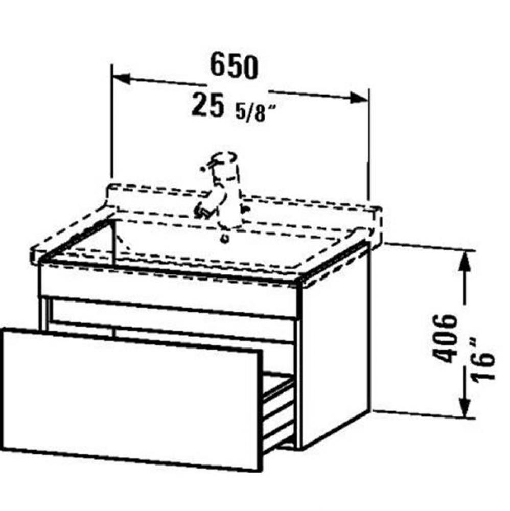 Duravit DuraStyle Vanity Unit Wall-Mounted  Pine Silver