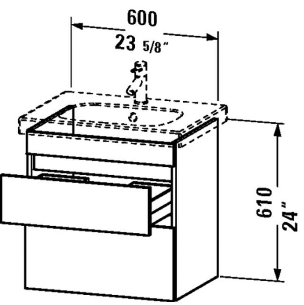 DS Vanity unit No.034265 Terra , - 24''x23 5/8''x17 7/8''