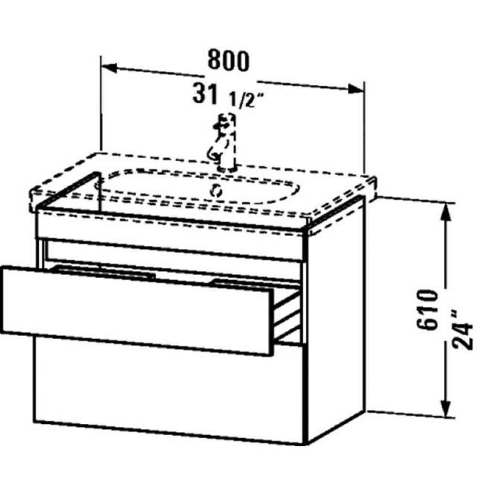 DS Vanity unit No.034285 Terra , - 24''x31 1/2''x17 7/8''