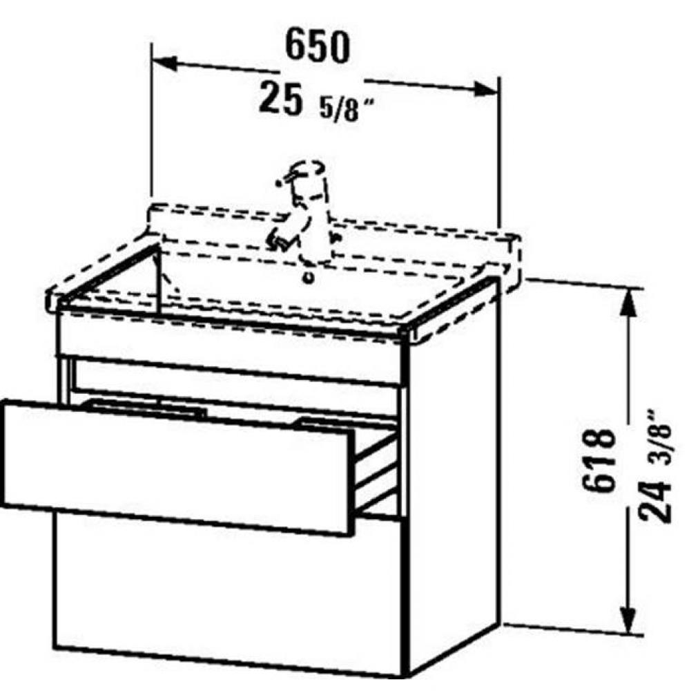 Duravit DuraStyle Vanity Unit Wall-Mounted  Pine Silver