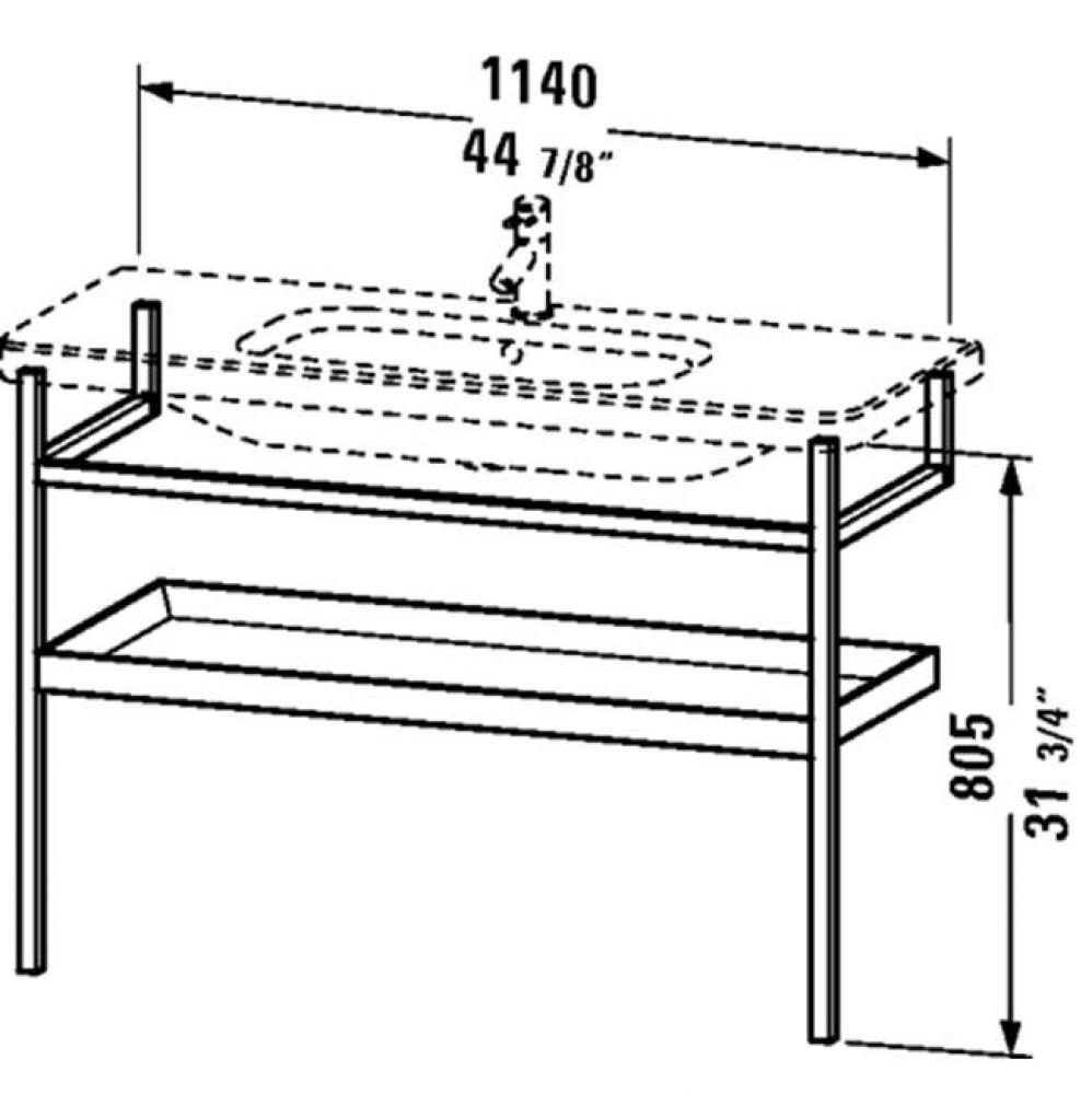 DS towel rail, Terra, - 31 3/4''x44 7/8''x17 3/8'', with storage