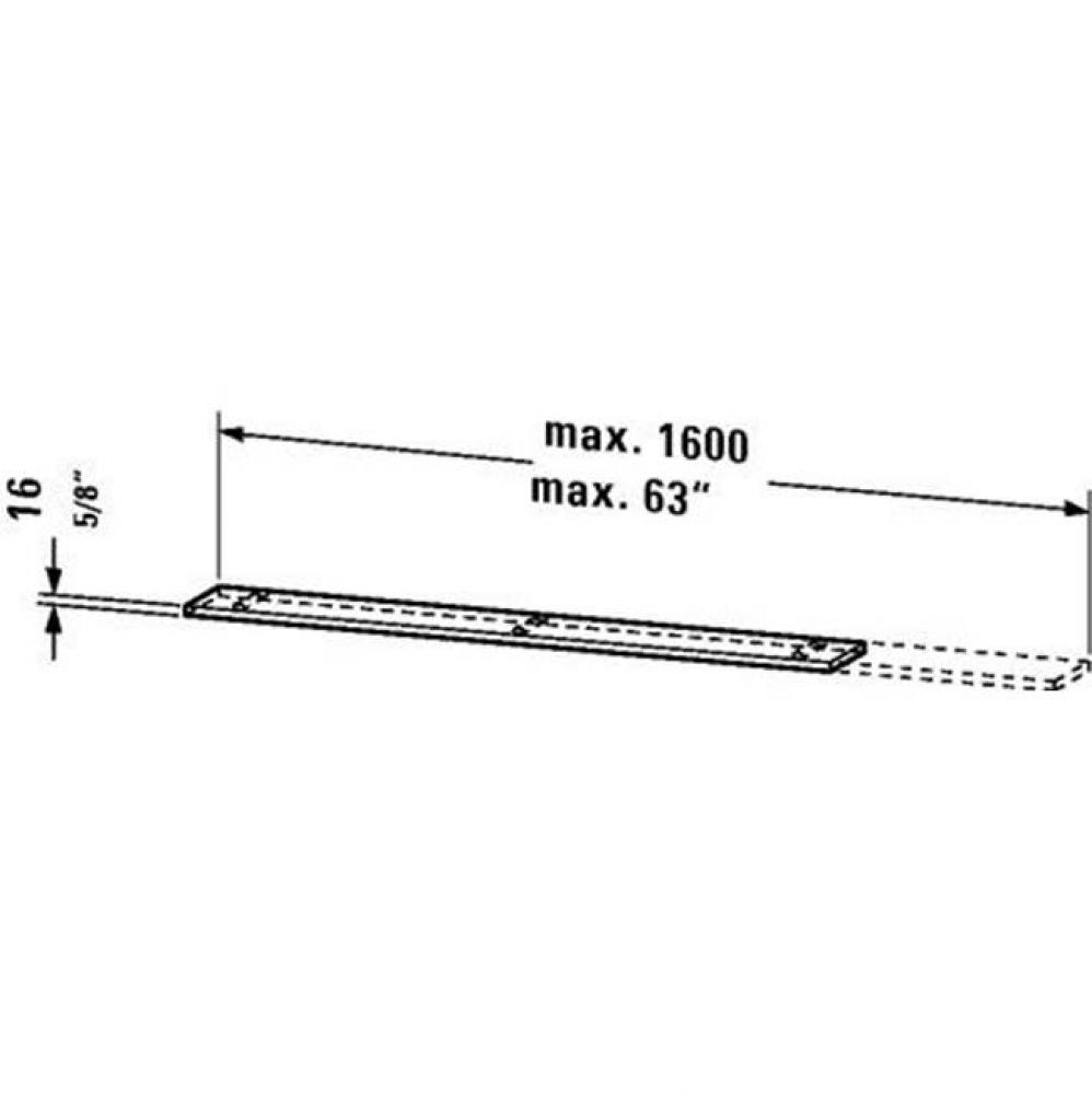 Duravit X-Large Wall Shelf  Pine Silver