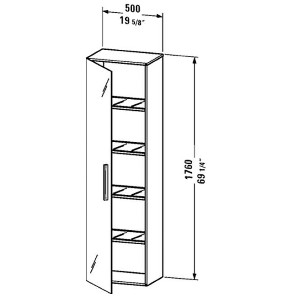 Tall cabinet  Vero - 69 1/4''x19 5/8''x14