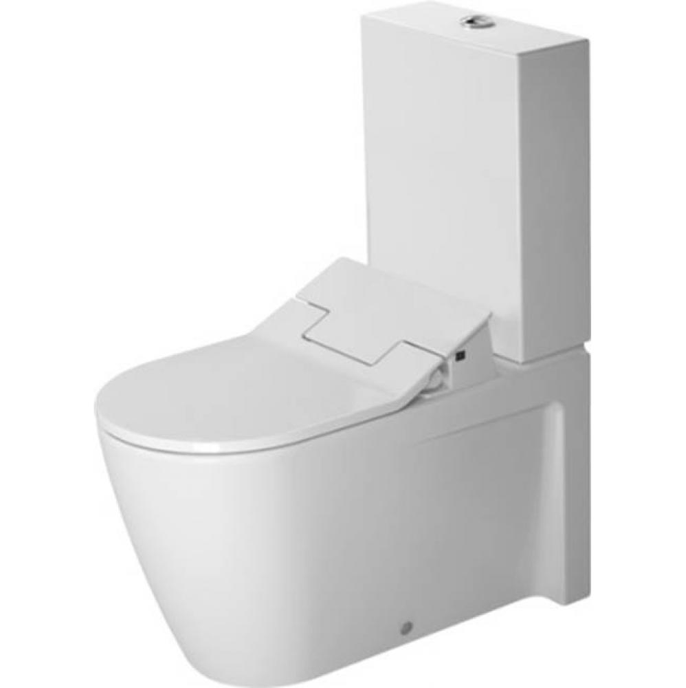 Toilet close-coupled 28 3/8'' Starck 2 - white,vario outlet,washd.,btw,