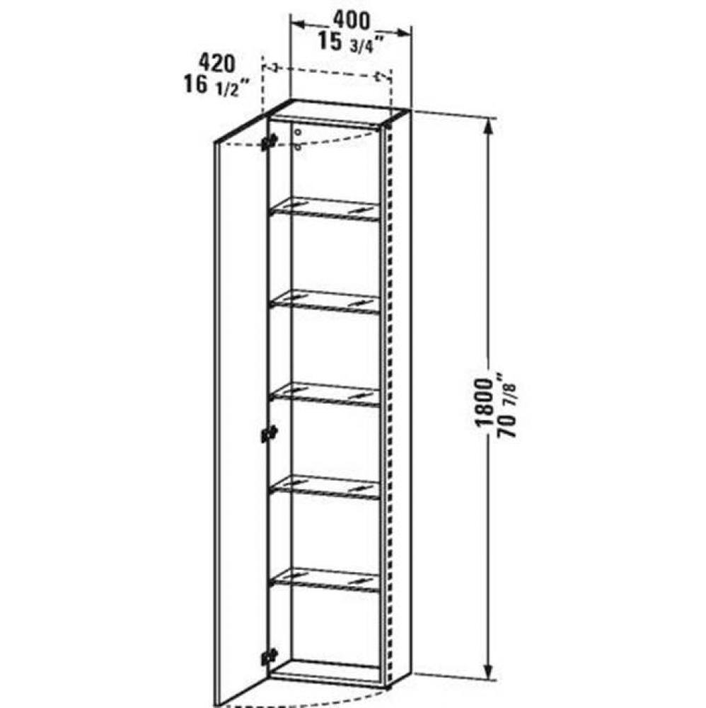 Duravit DuraStyle Tall Cabinet Pine Terra|Basalt