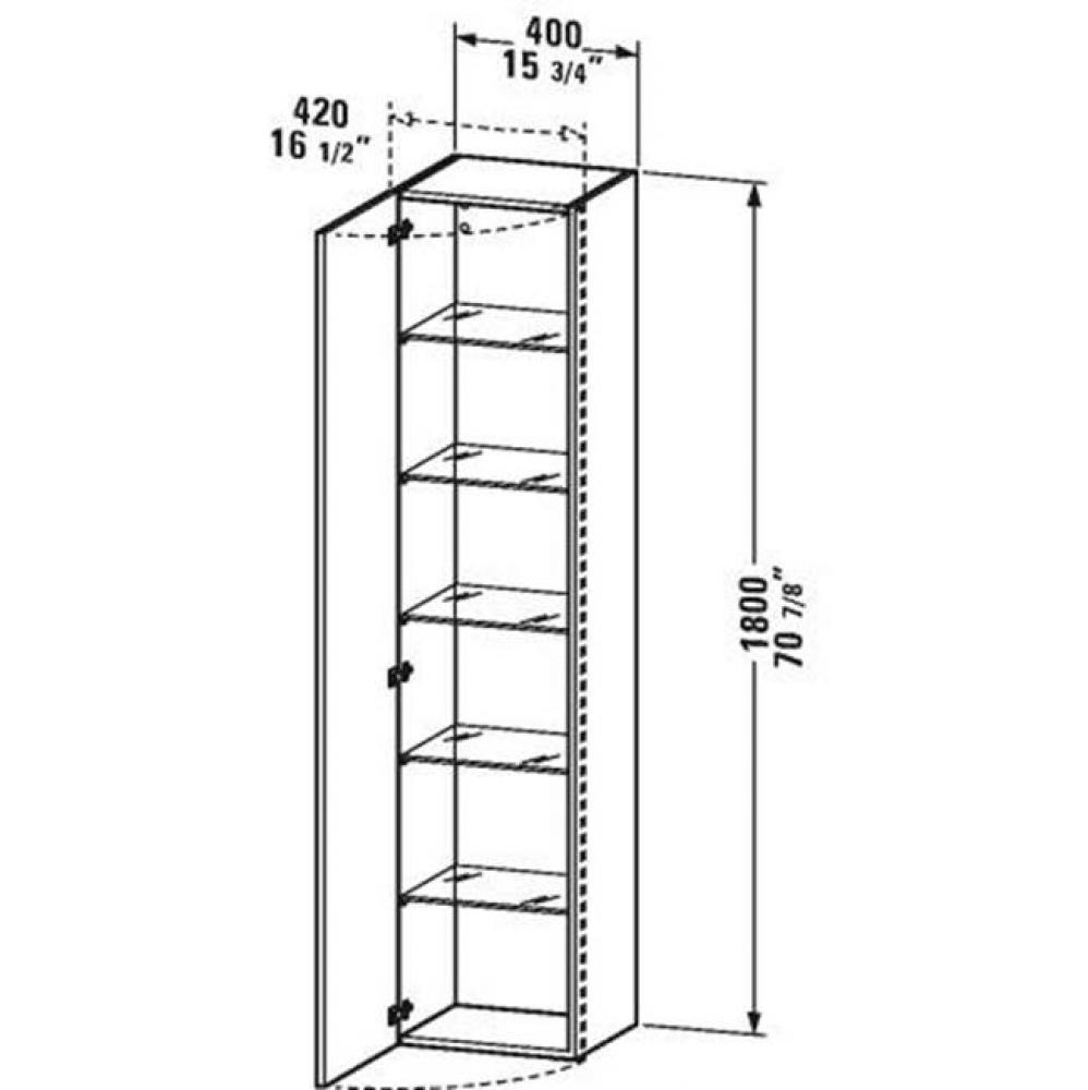 Duravit DuraStyle Tall Cabinet Walnut