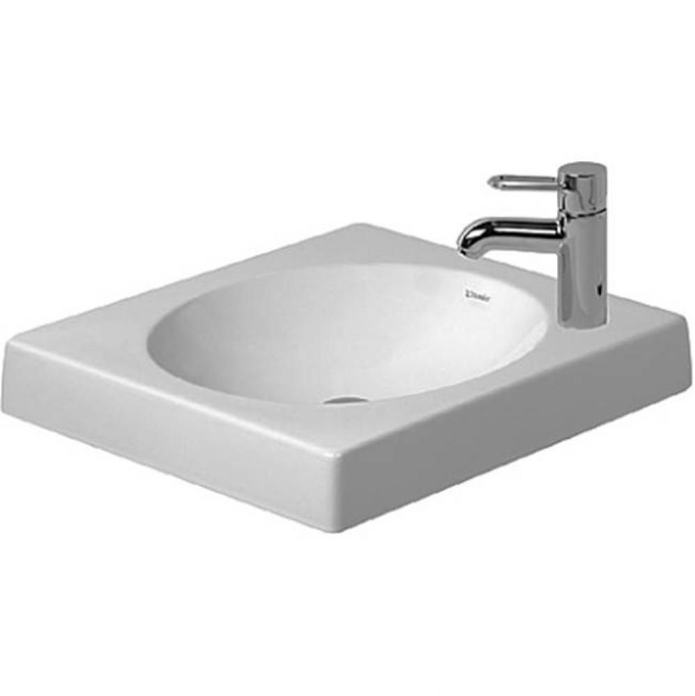 Above counter basin 19 5/8apos;apos; Architec, white,q-ic,w/o of,th l.&amp; SD