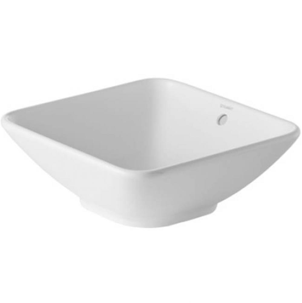 Plain basin 16 1/2'' Bacino, white - with overflow, w/o faucet deck,