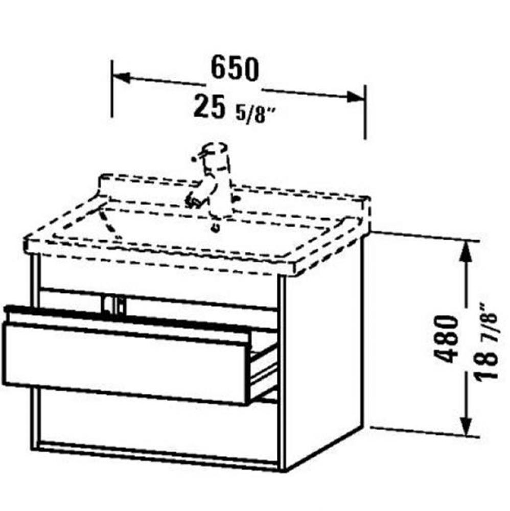 Duravit Ketho Vanity Unit Wall-Mounted  Pine Terra