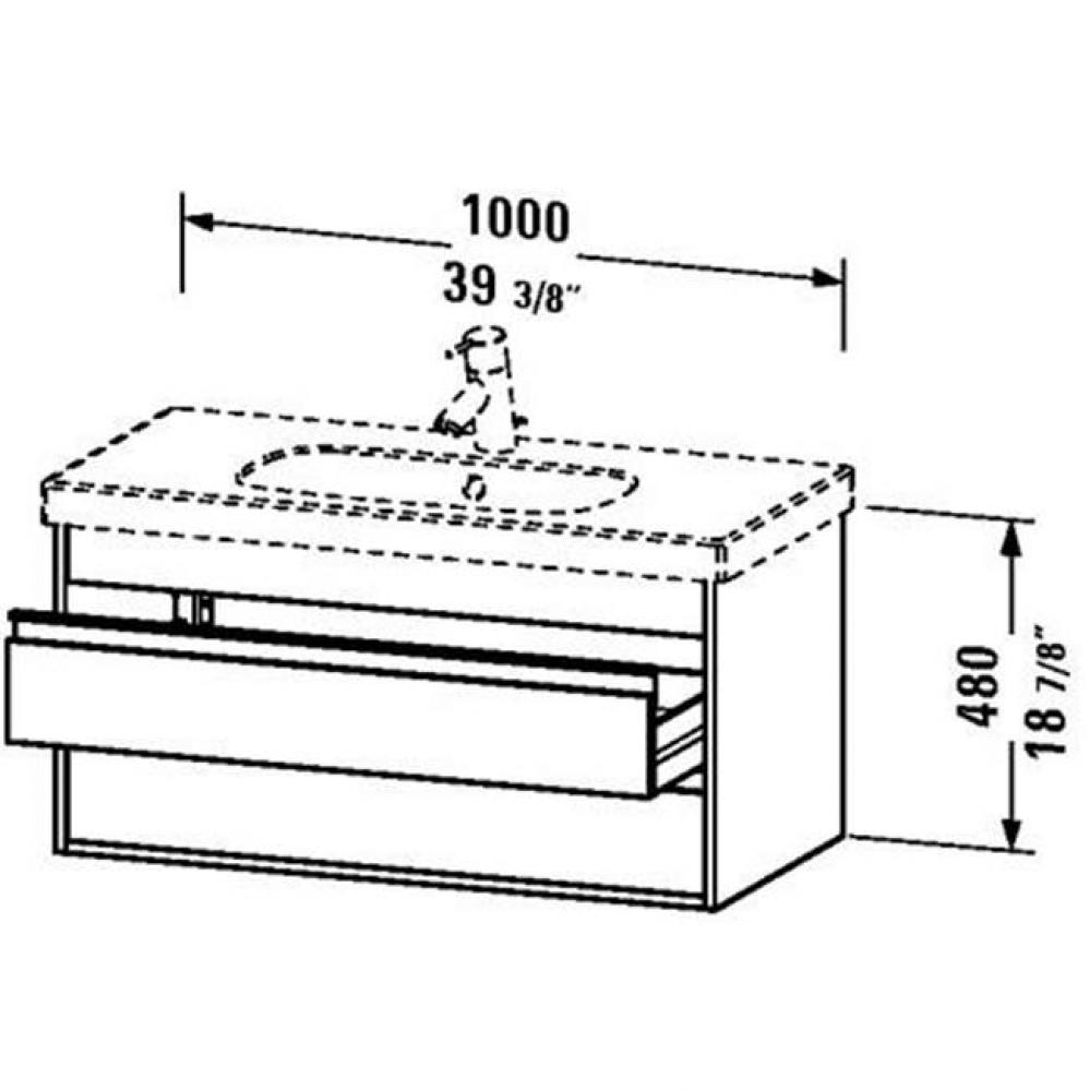 Duravit Ketho Vanity Unit Wall-Mounted  European Oak