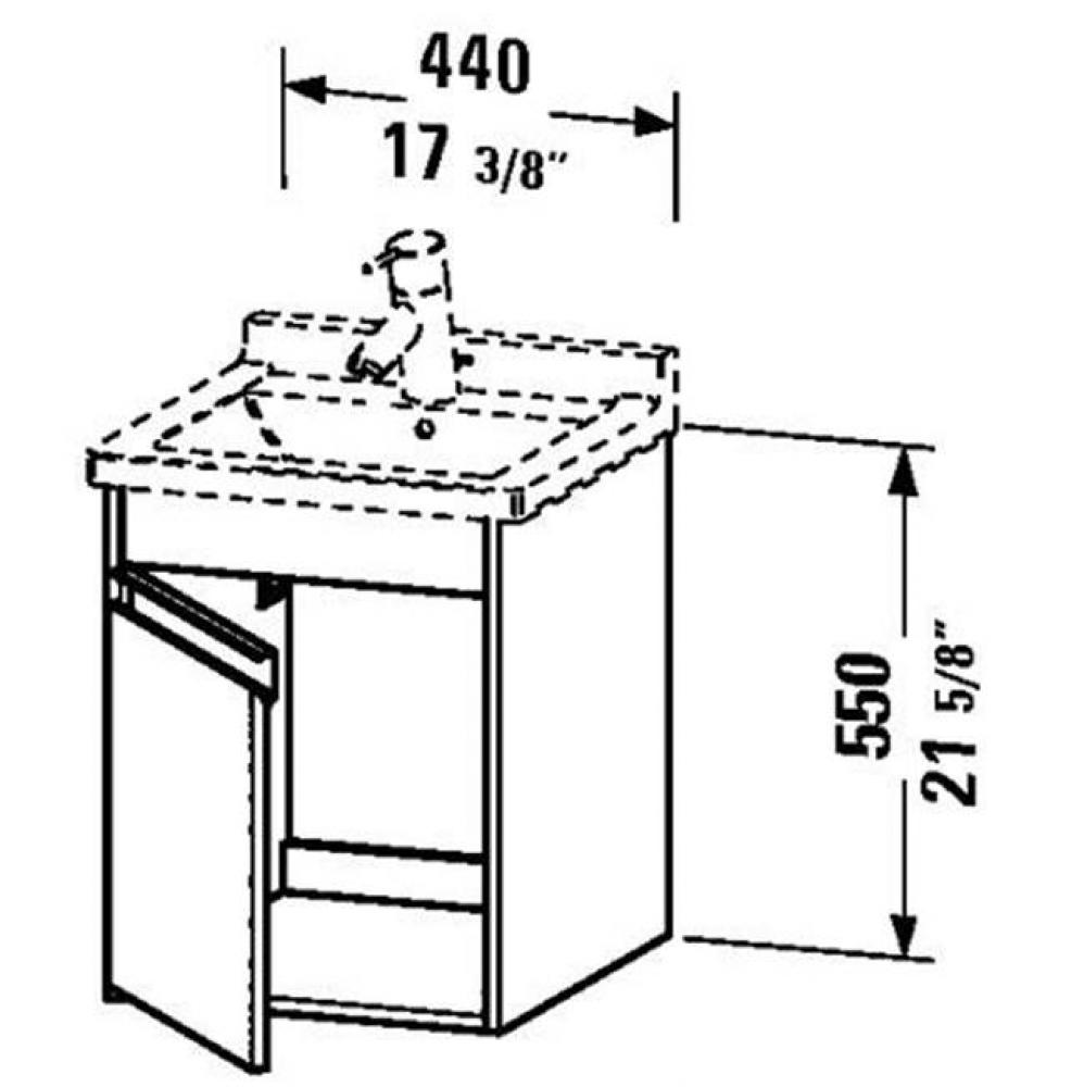 Duravit Ketho Wall-Mount Vanity Unit Chestnut Dark