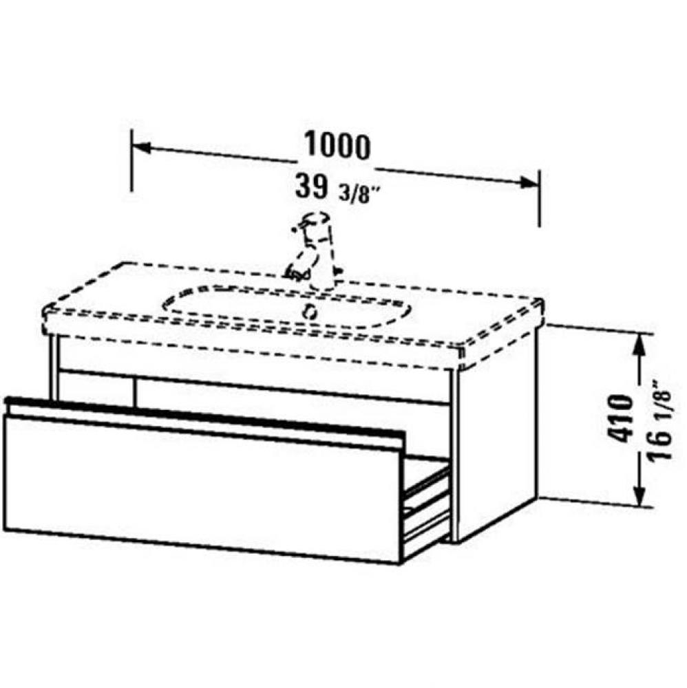 Duravit Ketho Wall-Mount Vanity Unit Chestnut Dark