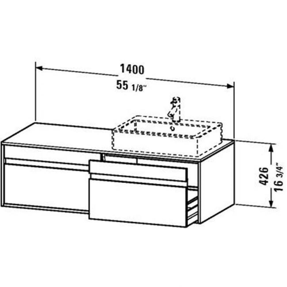 Duravit Ketho Vanity Unit Wall-Mounted  Pine Silver