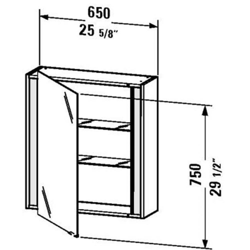 Duravit Ketho Mirror Cabinet  Graphite Matte