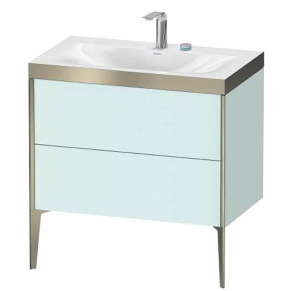 Duravit XViu Two Drawer C-Bonded Floorstanding Vanity Kit Light Blue