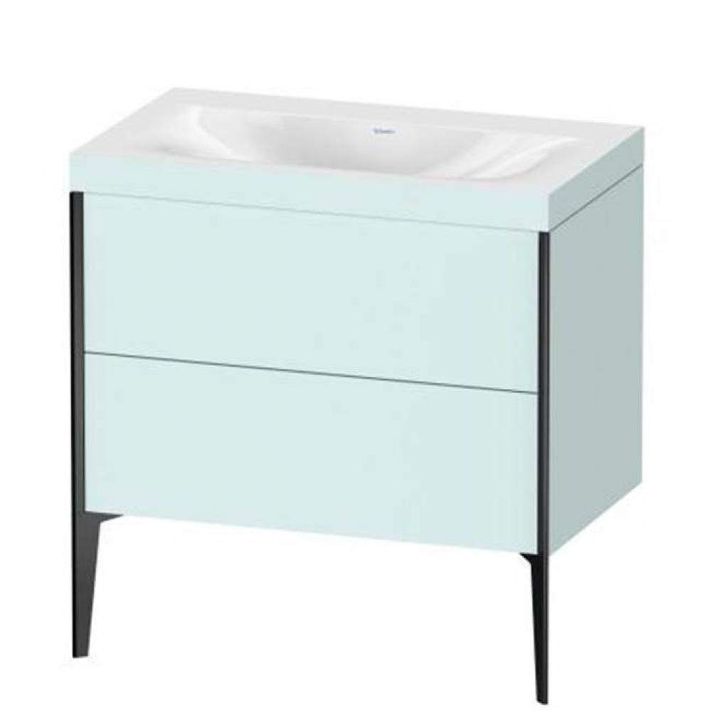 Duravit XViu Two Drawer C-Bonded Floorstanding Vanity Kit Light Blue