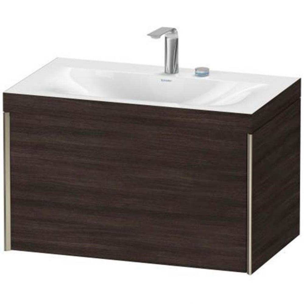 Duravit XViu One Drawer C-Bonded Wall-Mount Vanity Kit European Oak