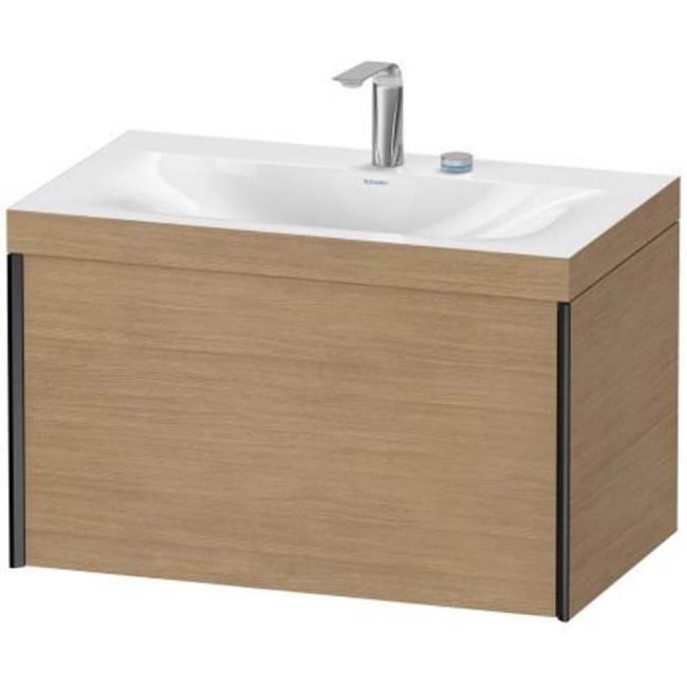 Duravit XViu One Drawer C-Bonded Wall-Mount Vanity Kit Pine Terra