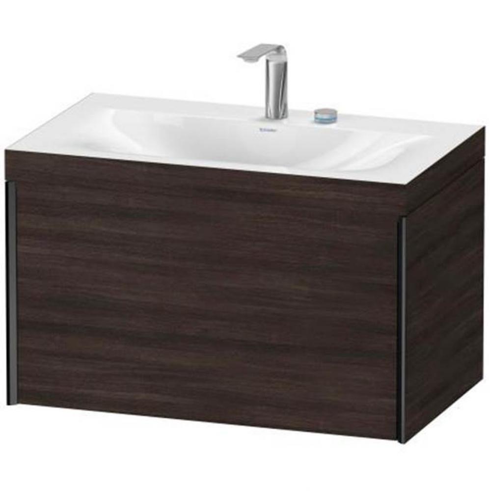 Duravit XViu One Drawer C-Bonded Wall-Mount Vanity Kit European Oak