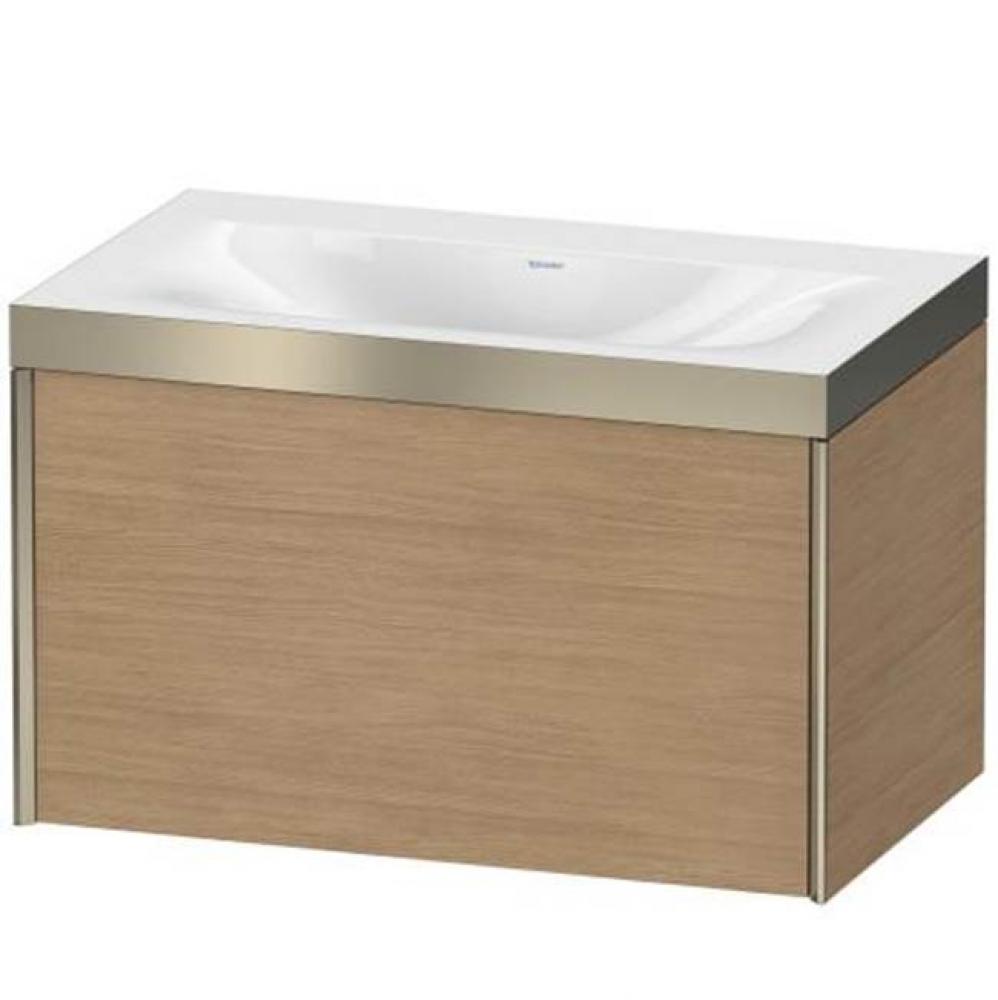 Duravit XViu One Drawer C-Bonded Wall-Mount Vanity Kit Pine Terra