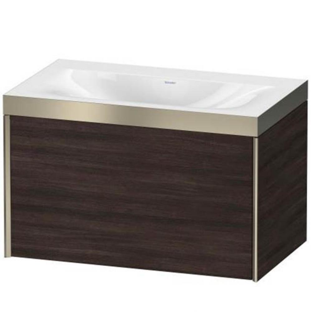 Duravit XViu One Drawer C-Bonded Wall-Mount Vanity Kit European Oak