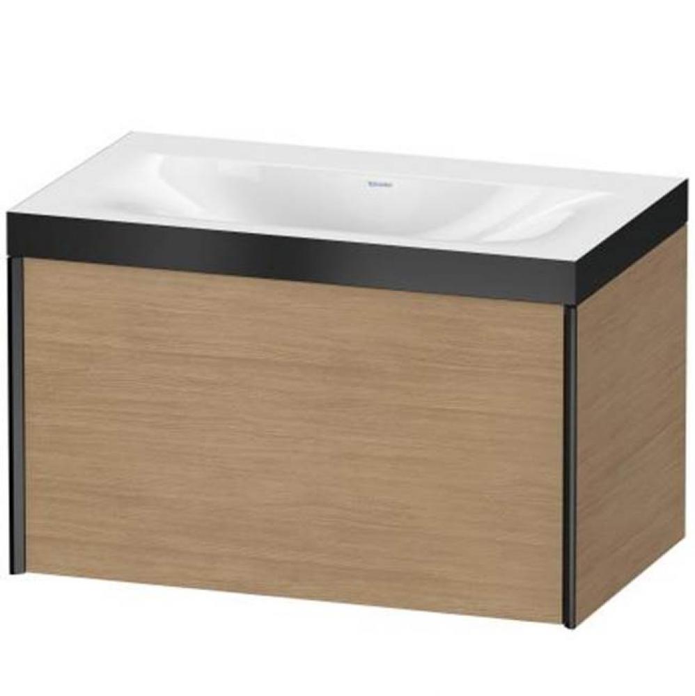 Duravit XViu One Drawer C-Bonded Wall-Mount Vanity Kit Pine Terra