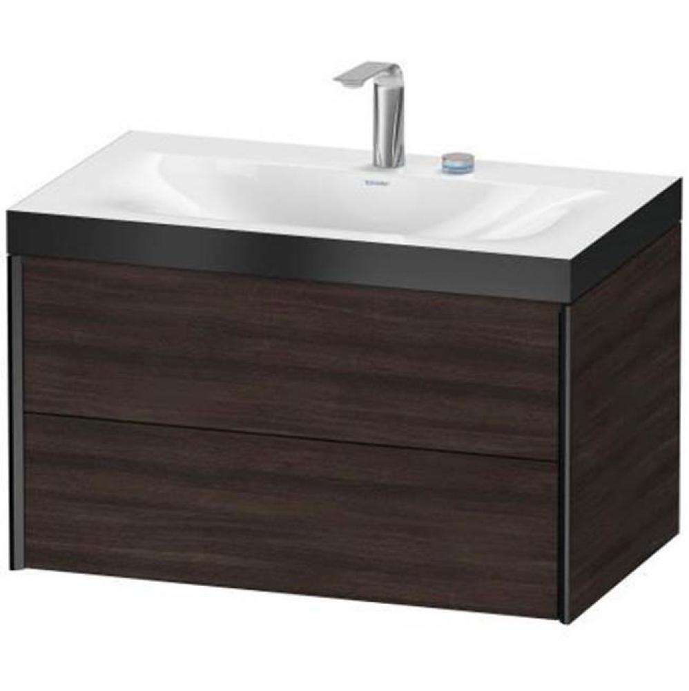 Duravit XViu Two Drawer C-Bonded Wall-Mount Vanity Kit European Oak