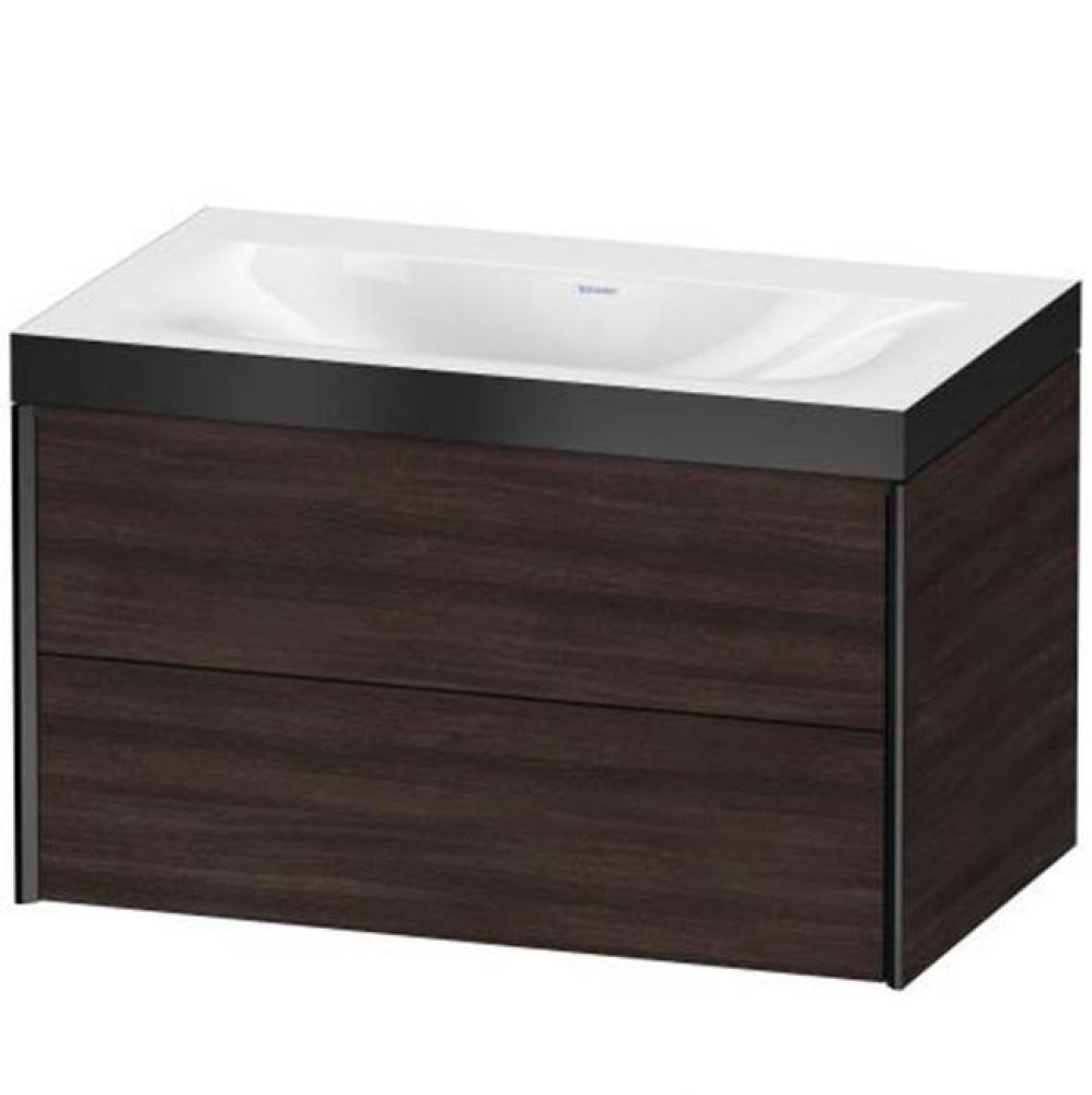 Duravit XViu Two Drawer C-Bonded Wall-Mount Vanity Kit European Oak